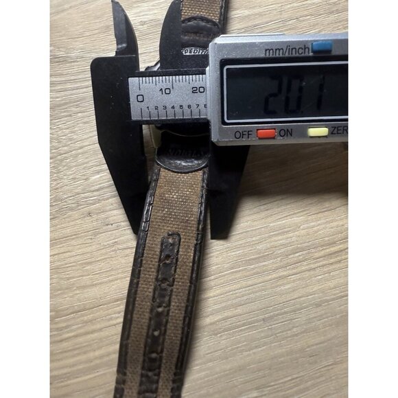 Vtg Timex Expedition Indiglo Field Camper Men’s Watch Brown Leather Canvas Band - Picture 6 of 7